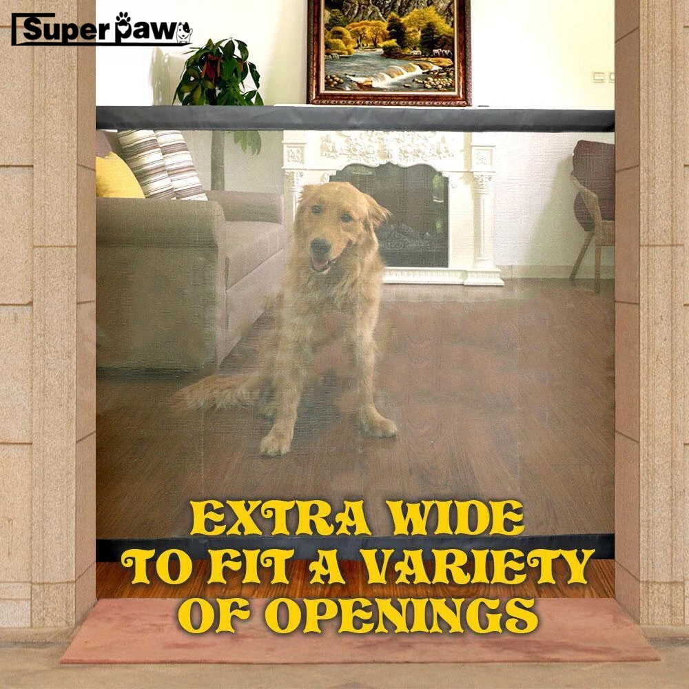 

Magic Dog Gate The Ingenious Mesh Pet Gates For Dogs Safe Guard and Install Puppy Safety Enclosure Fences Pets Products TYD01