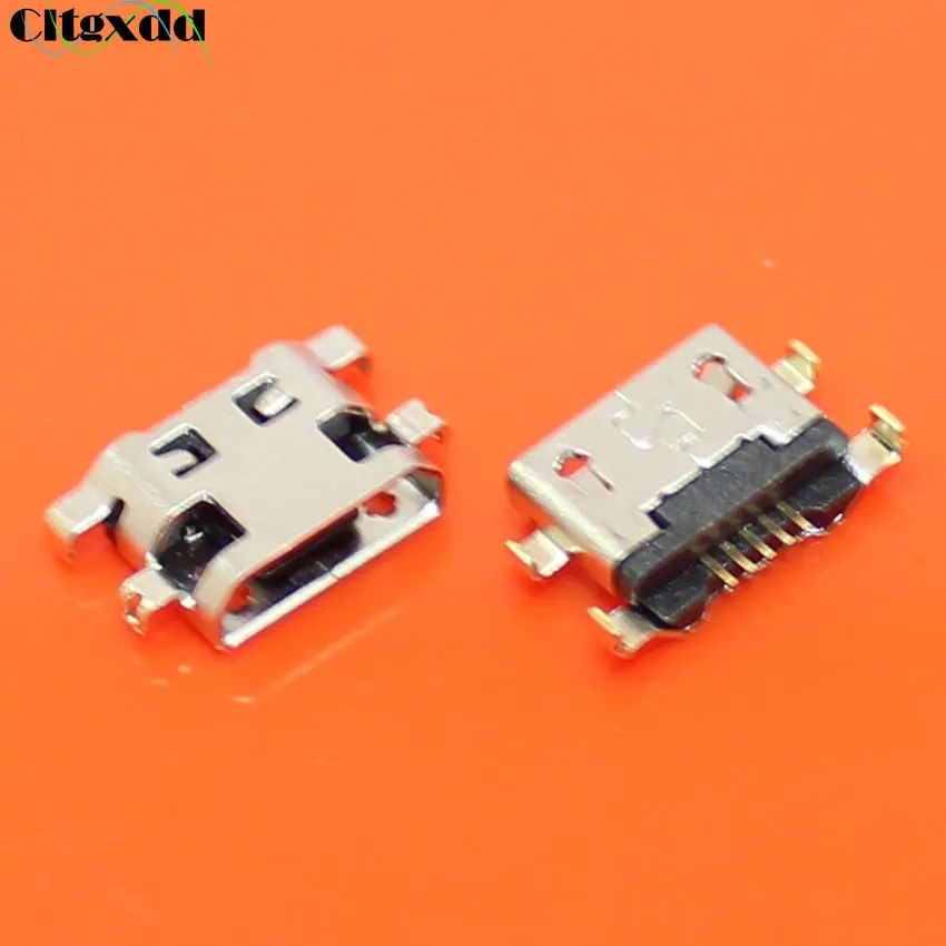 10 шт. Micro USB разъем 5 Pin Micro USB разъем зарядки Порты и разъёмы для lenovo A708t S890 Alcatel Работает с любым оператором, 7040N huawei G7 G7-TL00