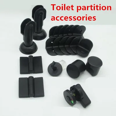 

Toilet Restroom Bathroom Nylon PVC Partition Hinge Bracket Holder Fittings Set Public Restroom