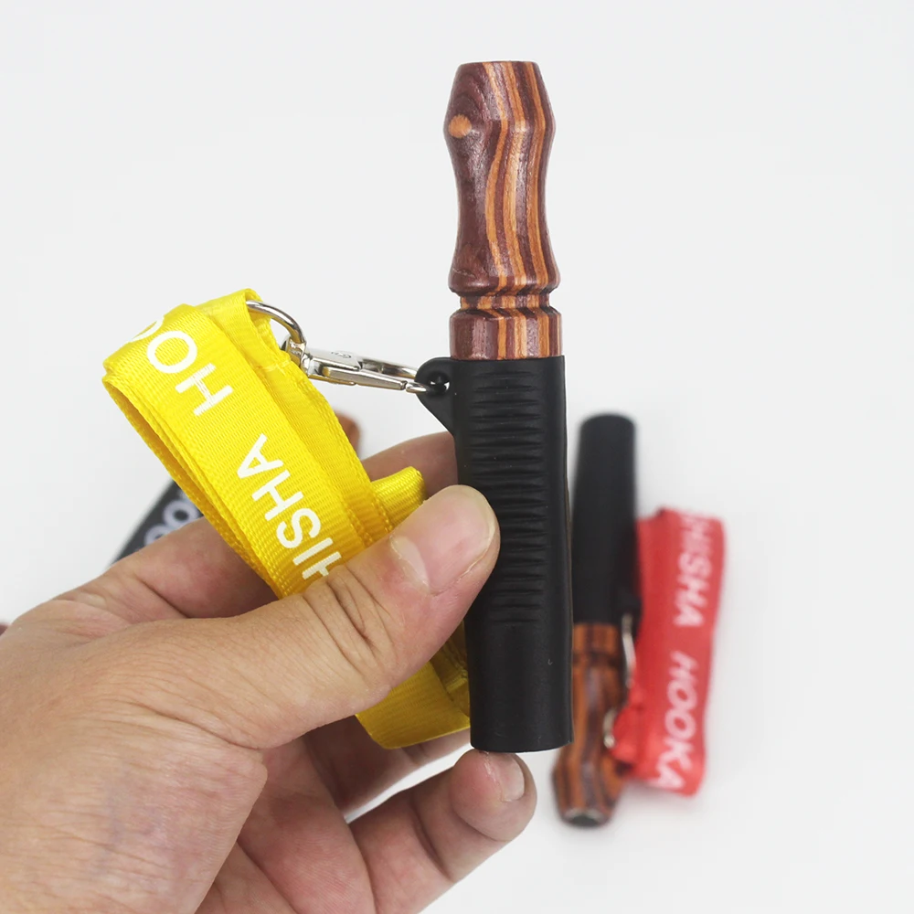 High Quality Shisha Mouthpieces For Sheesha Chicha Narguile Hookah Accessories Wooden Hang Rope Strap Mouth Tips