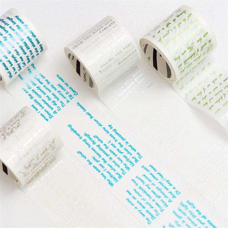 

Fromthenon Foil Washi Paper Tape Masking Tape Planner Accessories Notebook Scrapbooking Decorative Tape Cute Creative Stationery