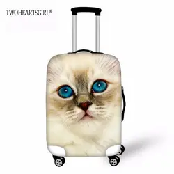 Twoheartsgirl различных милый кот печатных путешествия Чемодан крышка противообрастающих чемодан Крышка Водонепроницаемый Чемодан Защитная