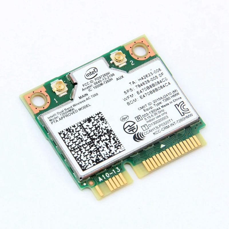 Новый двухдиапазонный беспроводной-Ac 7260 Intel 7260Hmw 7260Ac 2,4G/5 Ghz 802.11Ac Mini Pci-E 2X2 Wifi карта + Bluetooth 4,0 Wlan адаптер