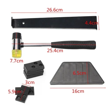 

Mini Hammers 25.4x7.7cm Household Hand Tool set Multifunctional Double Face Rubber Hammer set with Tie rod/Tapping block/Gasket