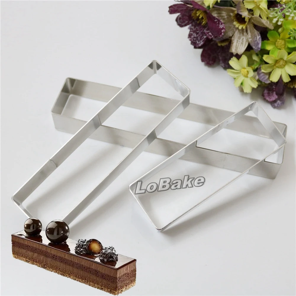 

(3 units/set) Latest small 3 sizes rectangle shape stainless steel tiramisu mousse ring chocolate cake mould DIY baking supplies