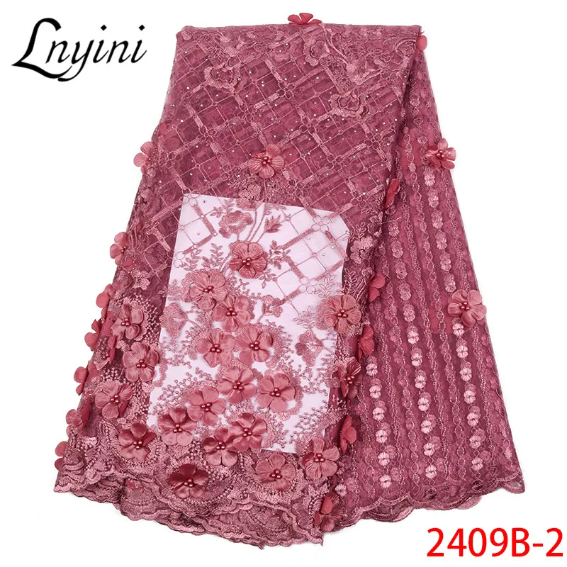 

African lace fabric 2018 high quality lace swiss voile lace in switzerland lace for dress decoration For Women Wedding L2409B-2
