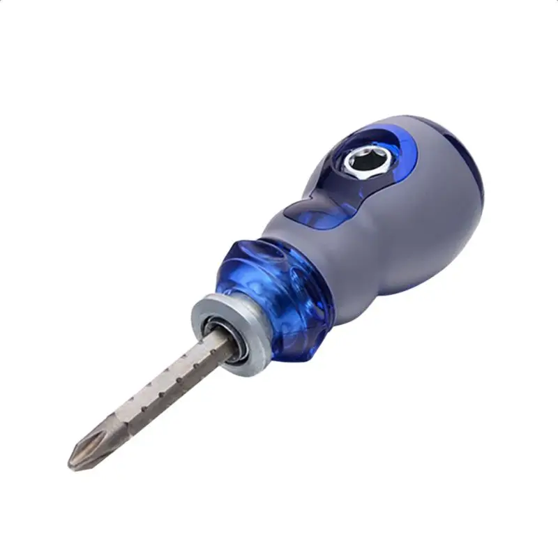 1Piece Ratchet Screwdriver Phillips Flat Double End Screw Driver Hand