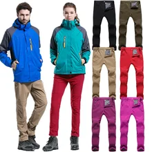 FleeceThick женские софтшелл брюки водонепроницаемые брюки мужские походные лыжные брюки skihosen da Мужские сноубордические брюки S-5XL