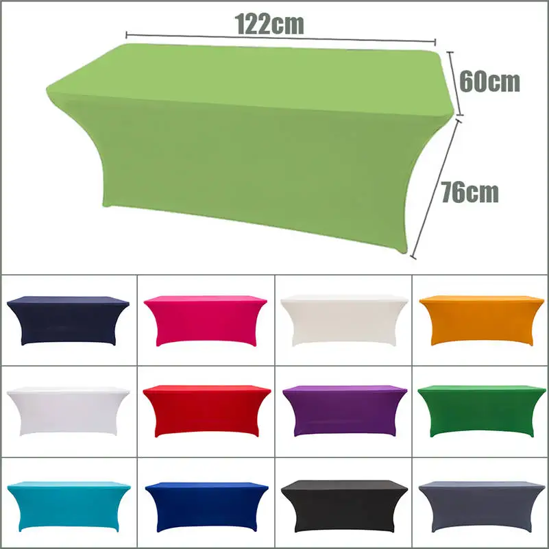 

Christmas Stretch Tablecloth Rectangular Spandex Table Cover Elastic Wedding Party Table Cloth Tight Fit Fitted