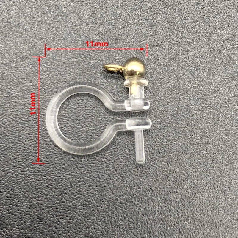 WIWI6PCS 11*11mm невидимые прозрачные золотые розы не проколотые уши клипсы на серьги
