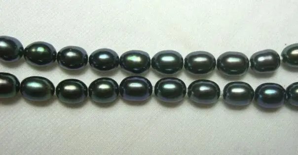 

209X10MM NATURAL SOUTH SEA BLACK BAROQUE PEARL NECKLACE