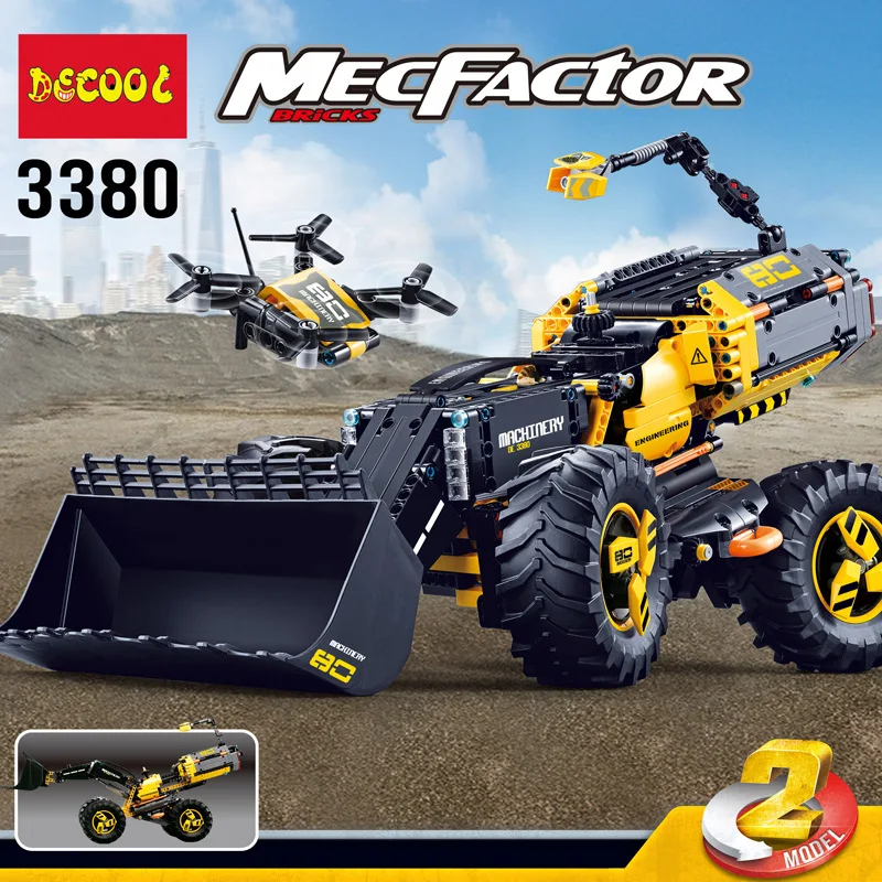 3380 Technic Volvo Concept колесный погрузчик ZEUX модель строительные блоки кирпичи