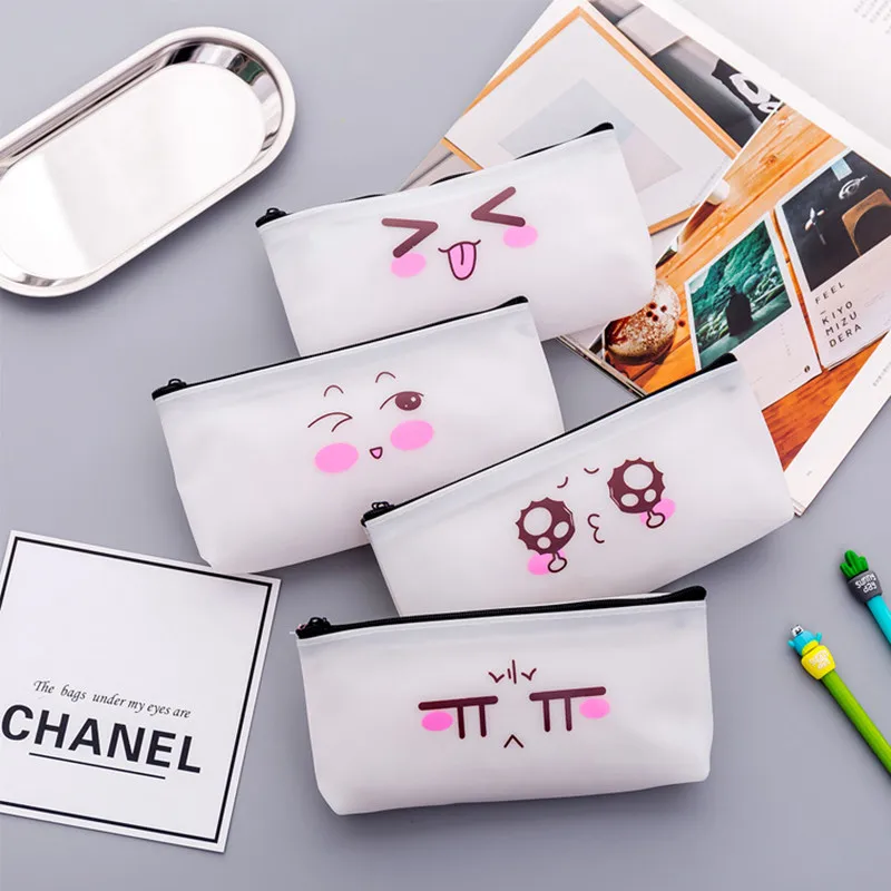 

expression pencil case Silica gel estuche escolar kalem kutusu Kawaii pencilcase trousse scolaire stylo cute stationery