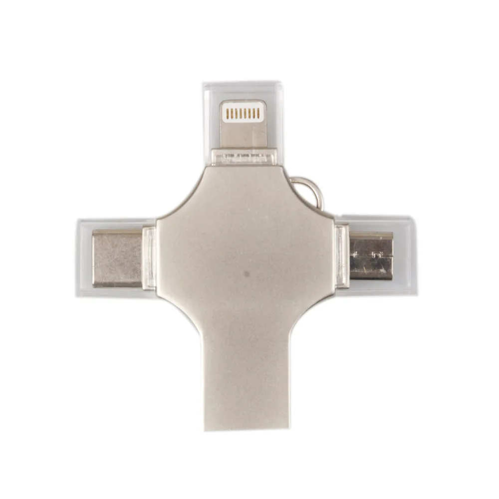 4 в 1 Многофункциональный ОТГ USB диск type-c Lightning-Android USB3.0 шифрование флэш-накопитель для Xiaomi
