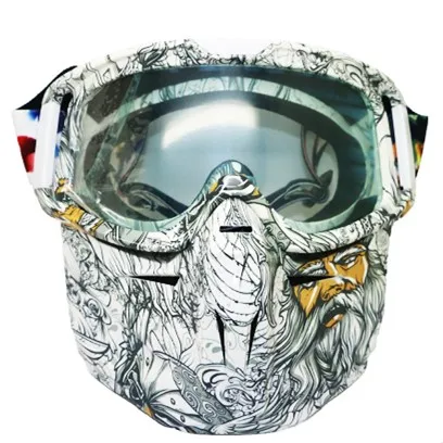FLYQUICK съемный шлем очки мотоцикл рот мотокросса очки Пылезащитная маска google - Цвет: M002