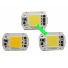 Светодиодный чип COB 20 Вт, 30 Вт, 50 Вт, 220 В, 220 В, вход, Интеллектуальный IC драйвер, подходит для DIY, светодиодный прожектор, прожектор, холодный белый, теплый белый