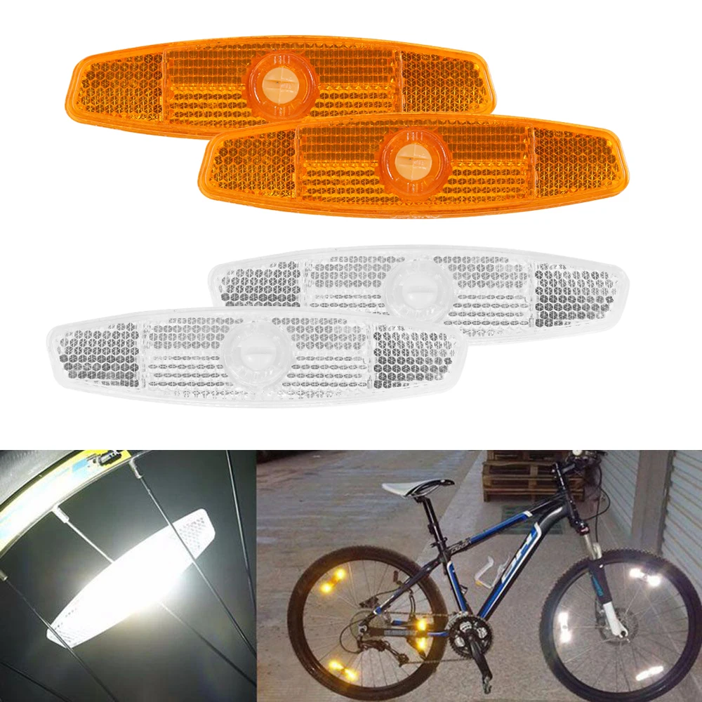 

1 Pair Bike Wheel Safety Spoke Reflector Bicycle Safety Light Bicycle Wheel Reflector Reflective Mounting Clip Warning Light