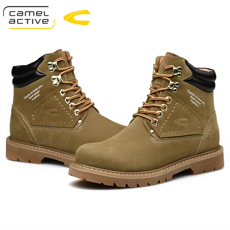 Мужские высокие ботильоны Camel Active роскошные кроссовки из натуральной кожи зимние
