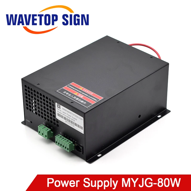 WaveTopSign MYJG 80 Вт СО2 лазерный источник питания для лазерной гравировки резки 80W|power