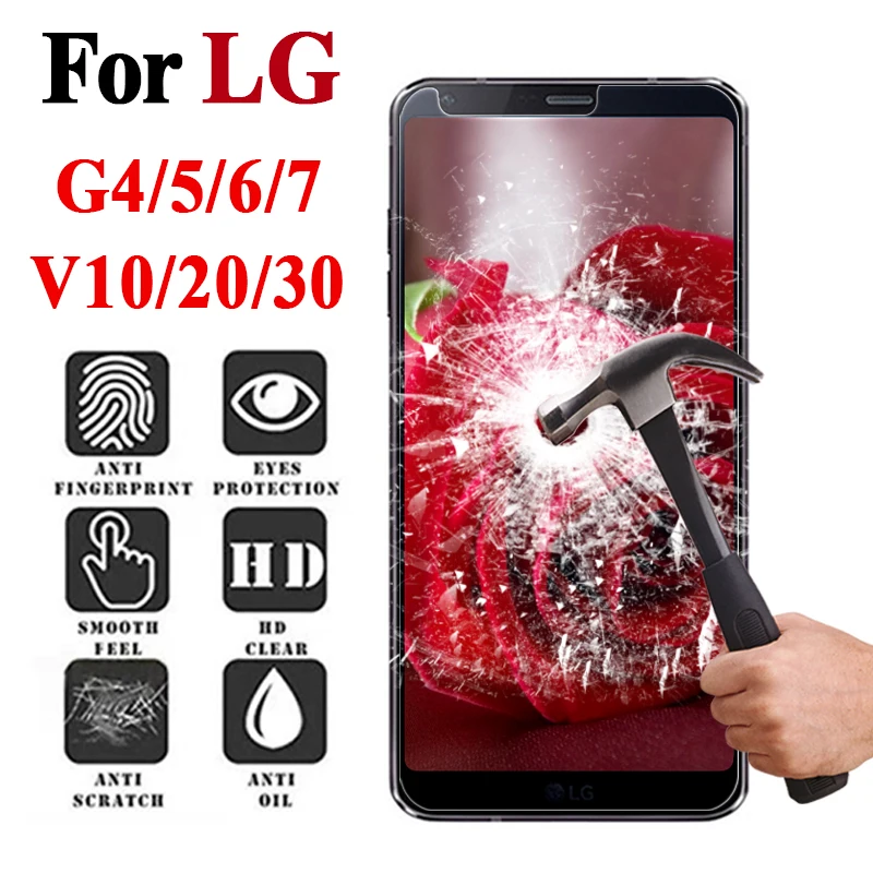 Защитное стекло для LG G6 защита экрана V20 V30 G7 G4 G5 закаленное Stikls Sklo G 5 6 7 4 V 20 30