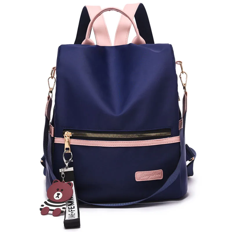 Женский рюкзак,, модный, Оксфорд, рюкзак для ноутбука, женские антикражные сумки, школьная сумка для девочки-подростка, Mochila Mujer - Цвет: blue