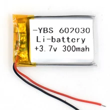 5pcs 3.7v 300 mah li-polímero bateria recarregável 602030 li po íon para gps bluetooth mp3 mp4 mp5 relógio 062030