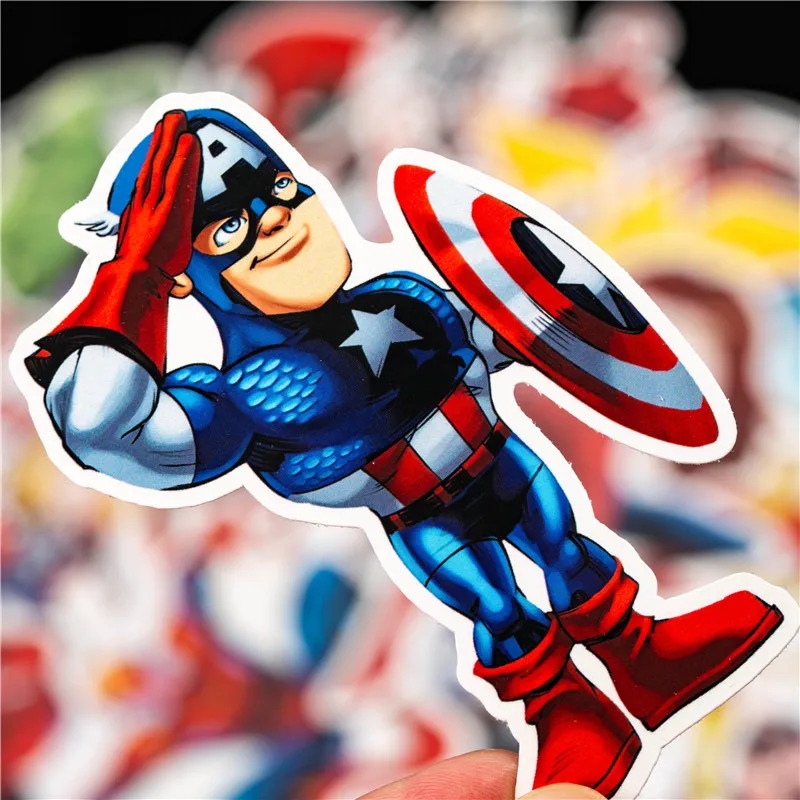 50PCS Super Hero Marvel Stickers Pack Movies Character Sticker For DIY Skateboard Motorcycle Luggage Laptop Cartoon Sticker Sets