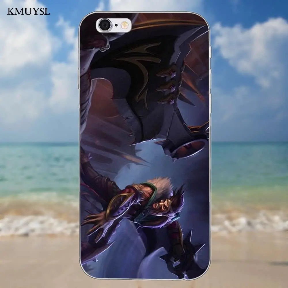Аниме дравен лига для iPhone 4 4S 5 5C SE 6 S 7 8 Plus X Galaxy S5 S6 S7 S8 Grand Core II Prime Alpha TPU Дизайн по