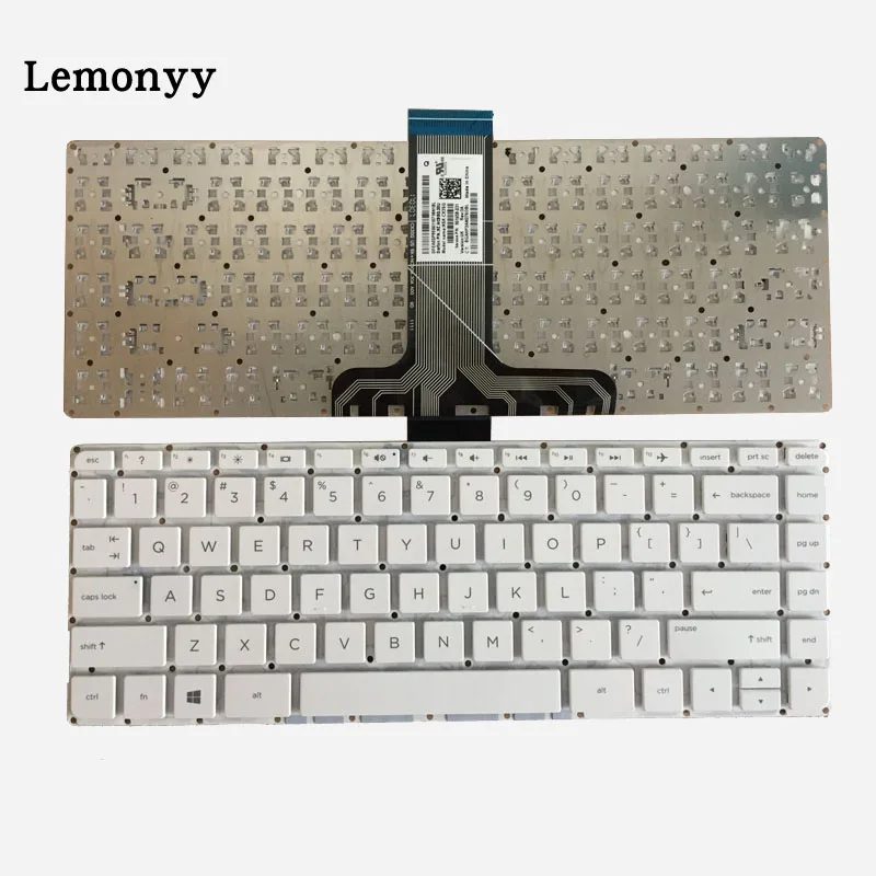  New US Laptop Keyboard For HP Pavilion 14-ax 14-ax000 14-ax100 901658-031 NSK-CX3SQ English White W