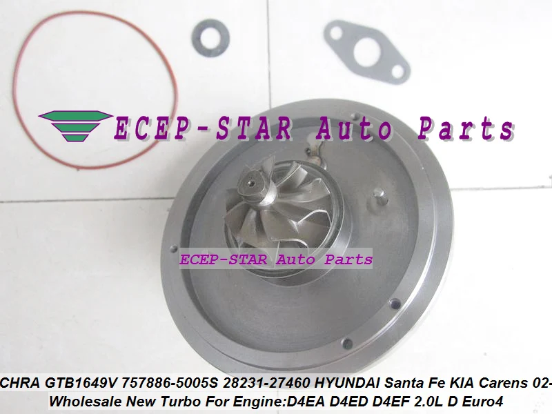 Бесплатная доставка турбо картридж CHRA Core GTB1649V 757886 5007S 28231 27480 для Hyundai Santa Fe Tucson KIA Ceed