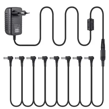 

HOT-Power Supply for Effect Pedal with 8-Way Cable 9V 1A AC / DC Power Adapter for Pedals with Electric Guitar Effect