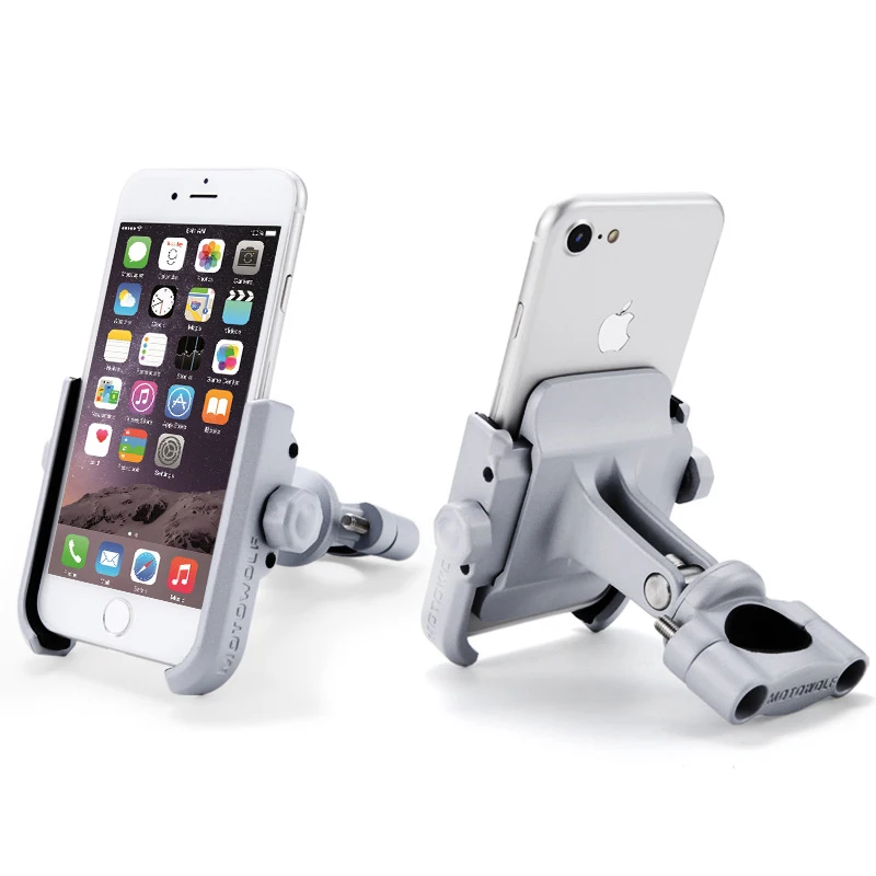 Aluminum Alloy Motorcycle Phone Holder With Stand Support for iPhone