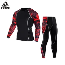 FDBRO, мужской компрессионный спортивный костюм, быстросохнущий, для пота, для фитнеса, тренировочный комплект, мужская спортивная одежда для бега