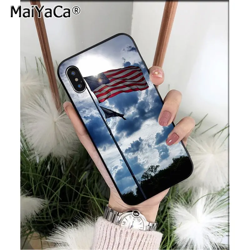 MaiYaCa американский флаг, США ТПУ Мягкие аксессуары для телефона чехол для Apple iPhone 8 7 6 6S Plus X XS MAX 5 5S SE XR мобильный чехол - Цвет: A9