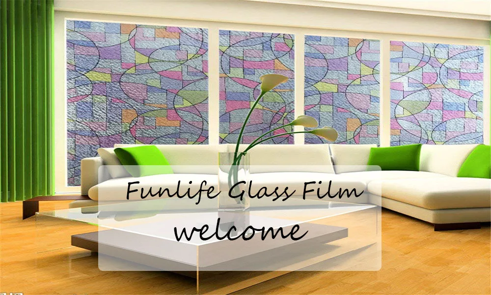 Funlife не клейкие декоративные электростатические стеклянные наклейки конфиденциальности цвет стеклянная оконная пленка виниловая пленка на стекло панели