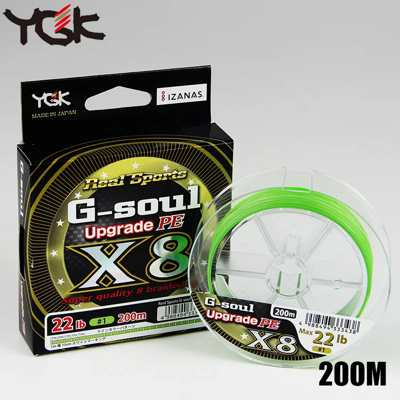 YGK Braided Wire Original Fishing Line G SOUL X8 upgrade PE 8 Braid