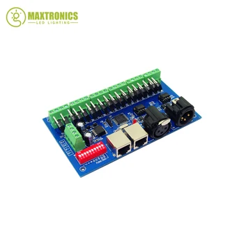 

Wholesale price DC12-24V 18CH with RJ45 18 Channel DMX512 DMX LED Decoder for led strip led lamp
