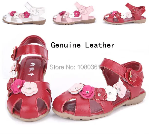 1 пара детские сандалии из натуральной кожи цветочные для девочек|princess shoes|female child