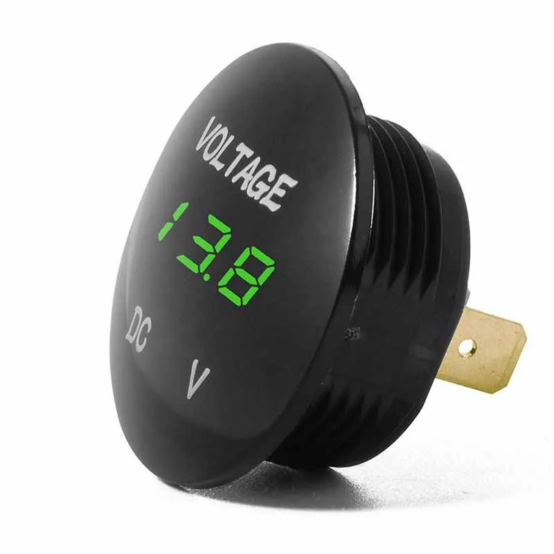 DC 12V-24V Car Motorcycle LED Digital Display Voltmeter Blue Red Green LED Volt Voltage Gauge Meter for Auto Boat ATV UTV DC 12V-24V Car Motorcycle LED Digital Display Voltmeter Blue Red Green LED Volt Voltage Gauge Meter for Auto Boat ATV UTV