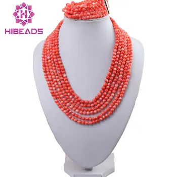 

African Red Coral Jewelry Set Coral Necklace Bracelet Earrings Wedding Jewelry Set Hot Sale Free Shipping CJ041