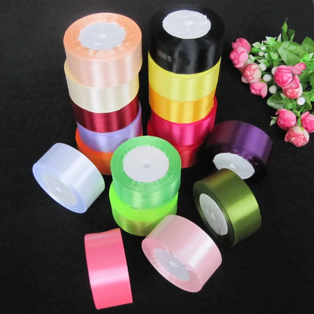 

25yards 40mm1-1/2" ribbons for cake Gift Decoration stain ribbions for DIY garment sewing fabric collage gift wrap ribbon 22 M