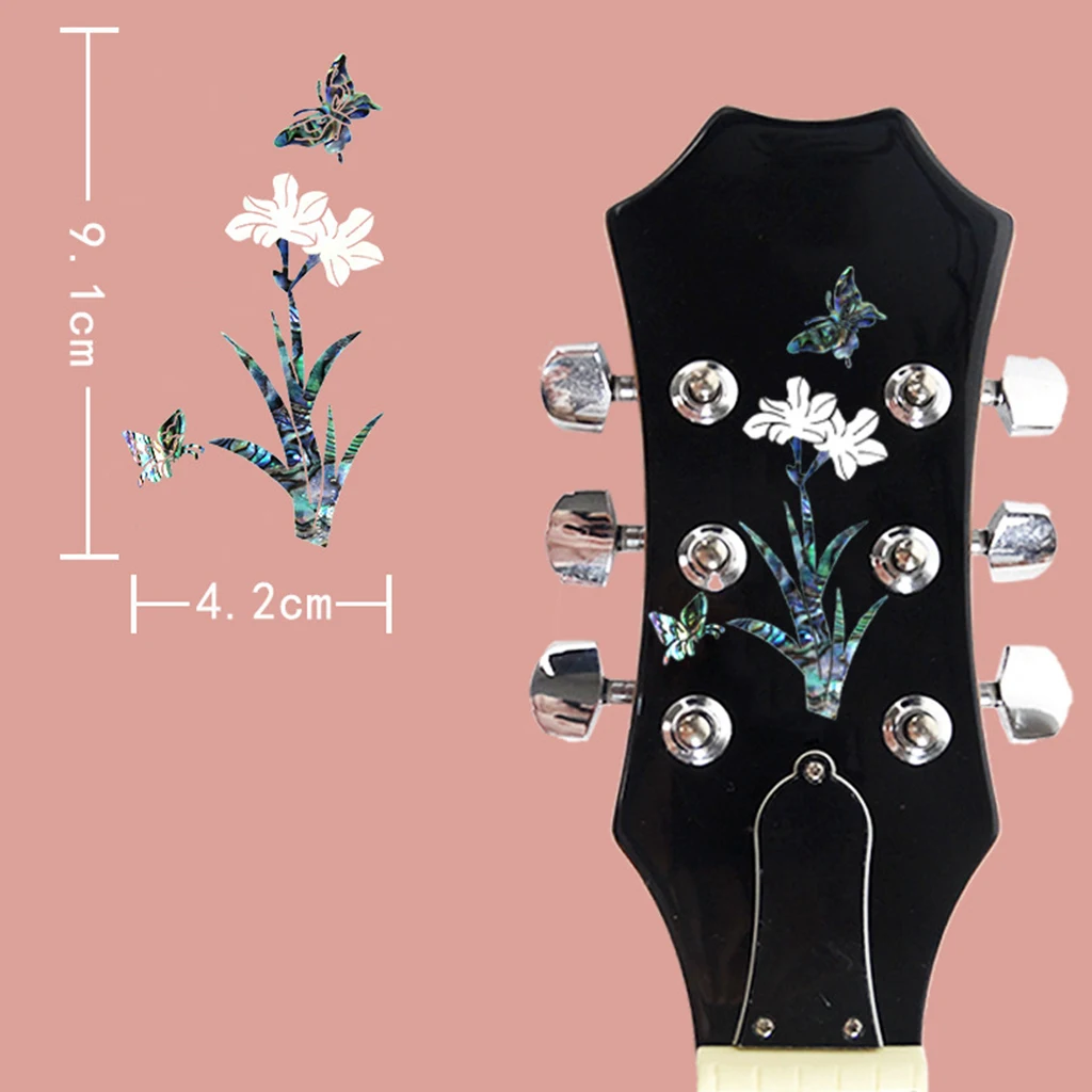 

Guitar Headstock Inlay Sticker Decal for Guitar Bass Ukulele Decoration Parts Accessories
