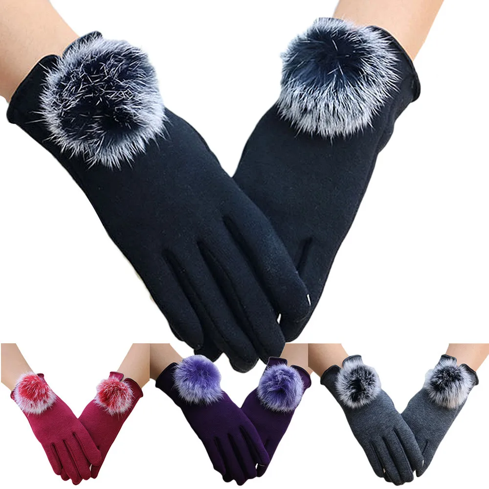 Перчатки зимние теплые женские мягкие и удобные ворсистые супер теплые перчатки из кашемира удобные зимние перчатки L50C