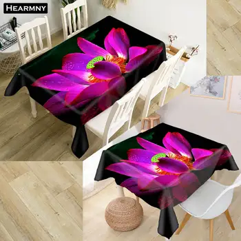 

Custom Lotus Tablecloth Kitchen Dining Table Decorations Home Rectangular Party Table Covers Office Plain More Size