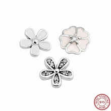 Petites perles flottantes en argent Sterling 925, pour bricolage, adapté aux pendentifs de colliers ou de Bracelets Pandora, FLS010, 3 pièces/lot