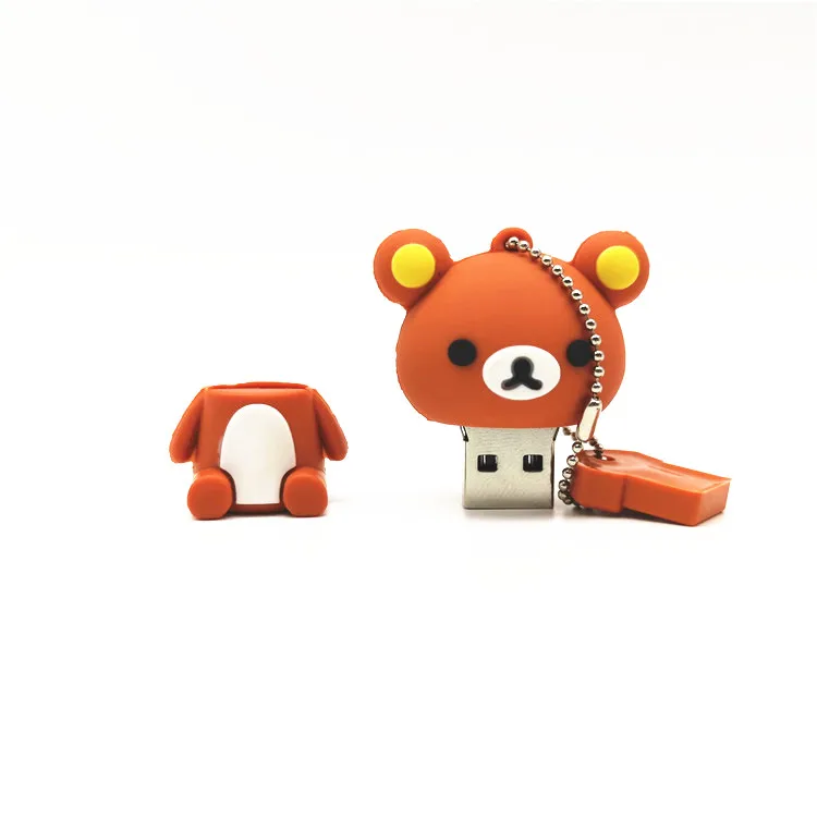 Новинка, милый USB флеш-накопитель Rilakkuma Bear, стильный флеш-накопитель, 4 ГБ, 8 ГБ, 16 ГБ, 32 ГБ, 64 ГБ, флешка, карта памяти, диск, подарки