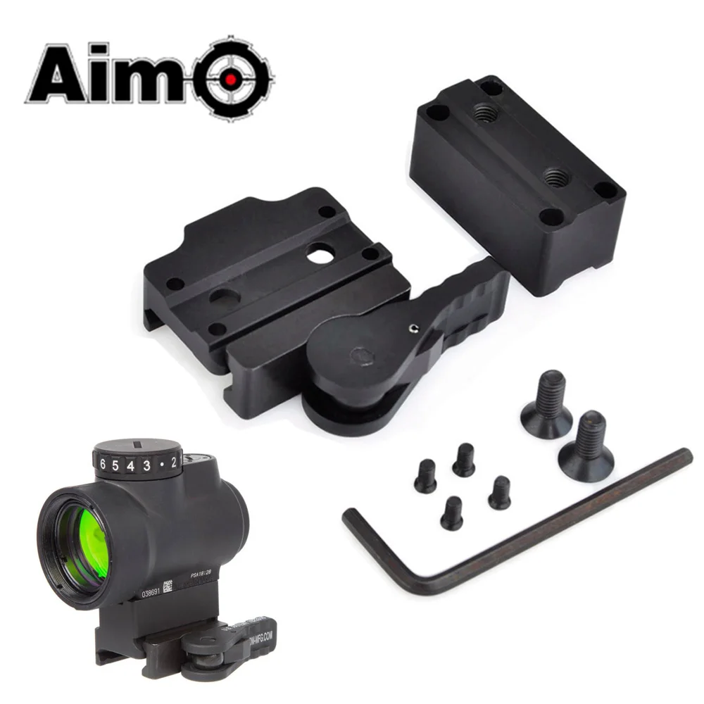 Aim-O picatinny Low and High / Riser co-witness height CNC Mount for ...