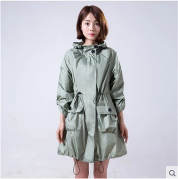 

Adult Womens Raincoat Jacket Hood Portable Green Raincoat Trench Coat Travel Impermeable Stylish Raincoats Manteau Femme 50yc12