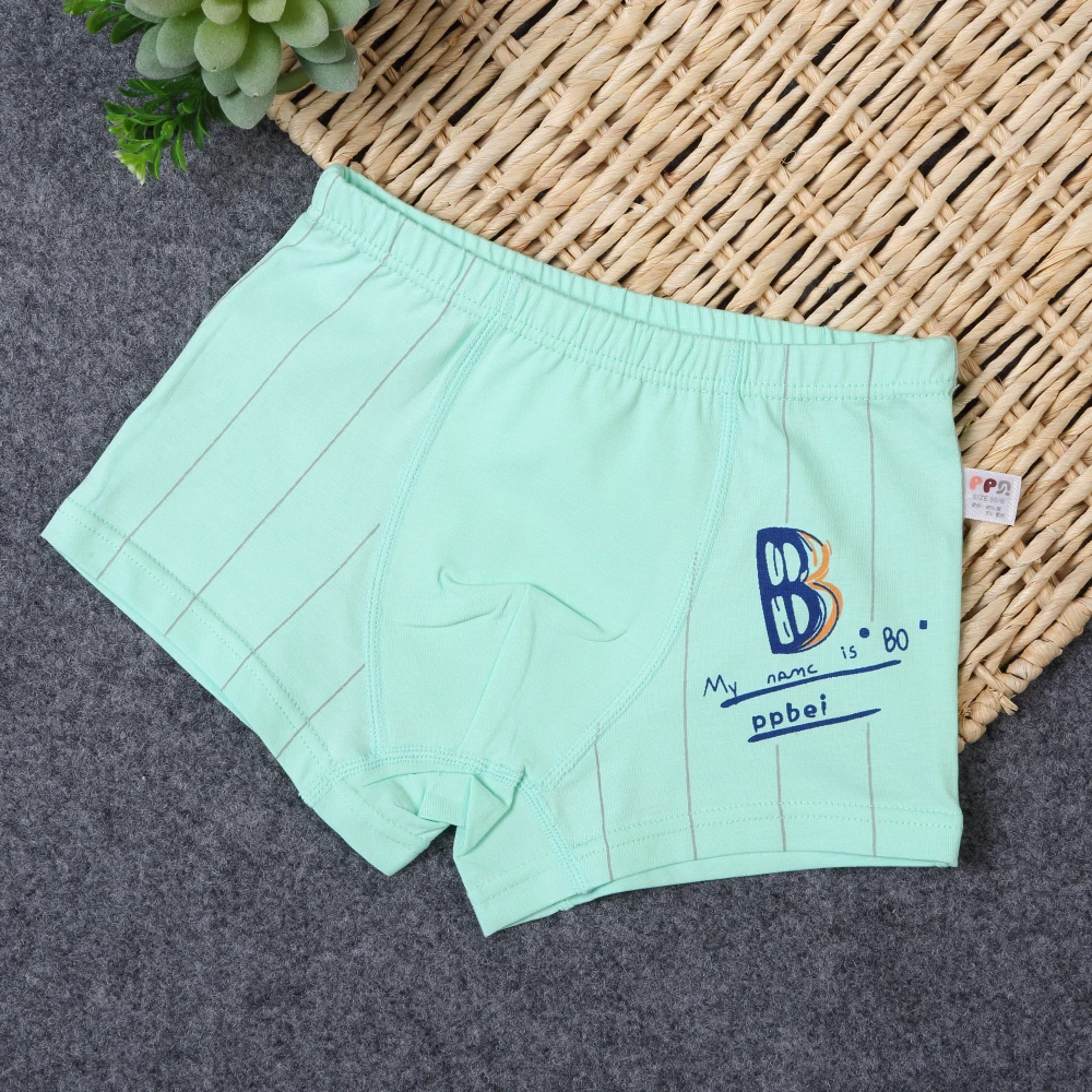 6 Pcs/Lot Children's Teenager Underwear Colorful Boys Shorts Panties Soft Organic Cotton Baby Boy Stripes Kids Underwear 2-7Y