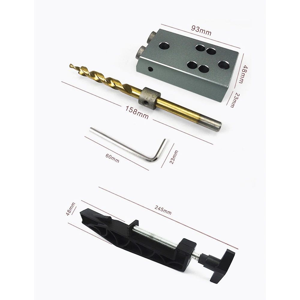 Деревообработка карман отверстие зажимный элемент с 9,5 мм 3/8 "шаг сверла для деревянный дюбель столярных комплект для сверления закрутка Plug